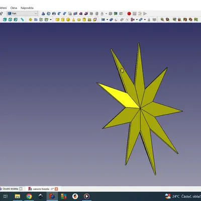 *Ngôi sao trang trí in 3D từ filament PLA*