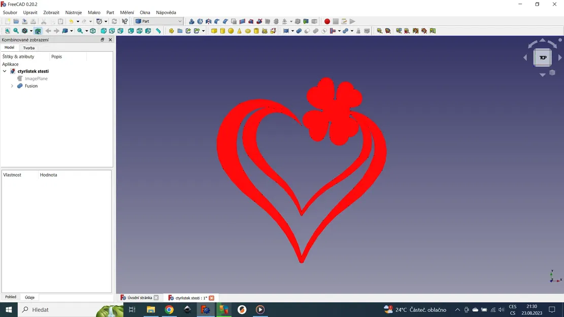 Bông bốn lá trang trí in từ filament PLA - Image 2