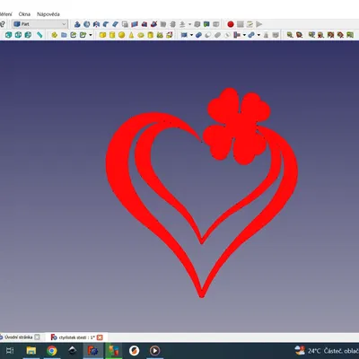 Bông bốn lá trang trí in từ filament PLA