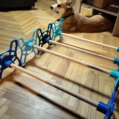 Giá đỡ huấn luyện cho chó nhỏ với chướng ngại vật