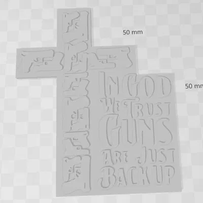 Biểu ngữ "Chúa và Súng" trang trí nội thất