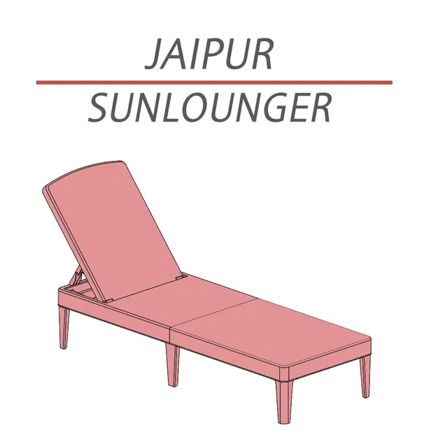 Gối tựa cho ghế nằm ngoài trời Jaipur - Image 4