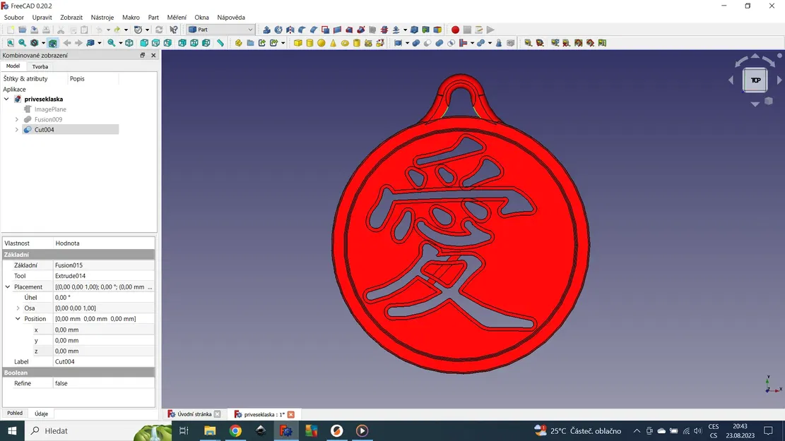 Dây chuyền trang sức với biểu tượng chữ Hán tình yêu - Image 1