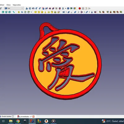 Dây chuyền trang sức với biểu tượng chữ Hán tình yêu