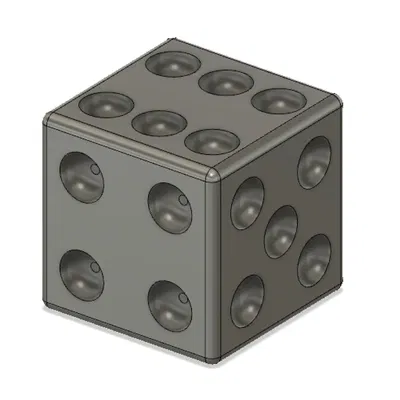 Xúc xắc 6 mặt cơ bản cho in 3D