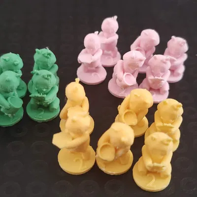 Chibi gấu trúc Baby trong trò chơi Takenoko