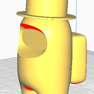 Nhân vật Among Us với hình dạng hình trụ