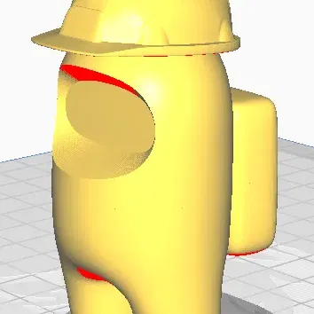 Nhân vật Among Us đội mũ bảo hộ xây dựng