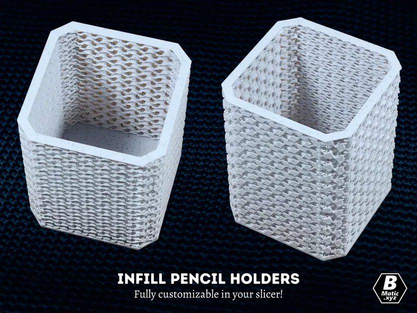Giá đỡ bút chì tùy chỉnh với mẫu infill độc đáo - Image 1