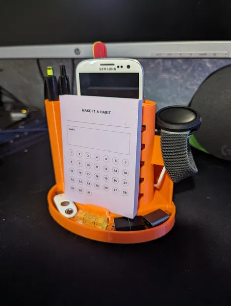 Giá đỡ tổ chức điện thoại, đồng hồ và bút trên bàn làm... - Image 3