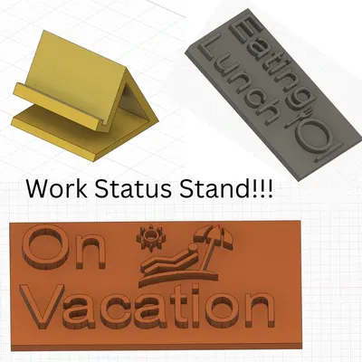 Giá đỡ hiển thị trạng thái công việc hiện tại