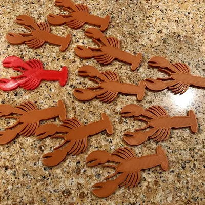 Tôm hùm hoặc tôm càng với mắt tròn và phẳng