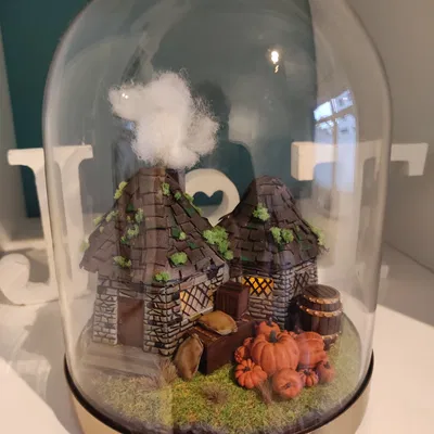 Mô hình Diorama Nhà Hagrid trong phòng khách chủ đề Nerd