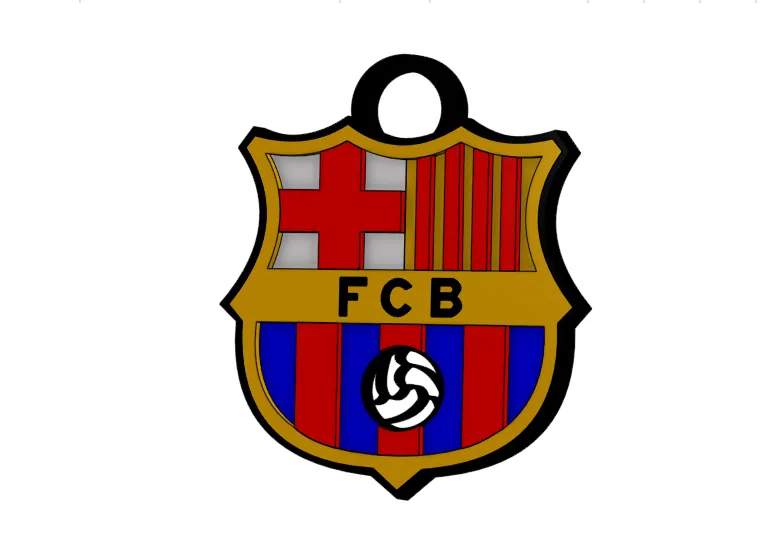 Móc chìa khóa FC Barcelona thiết kế 3D tinh xảo - Image 1