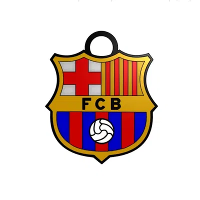Móc chìa khóa FC Barcelona thiết kế 3D tinh xảo