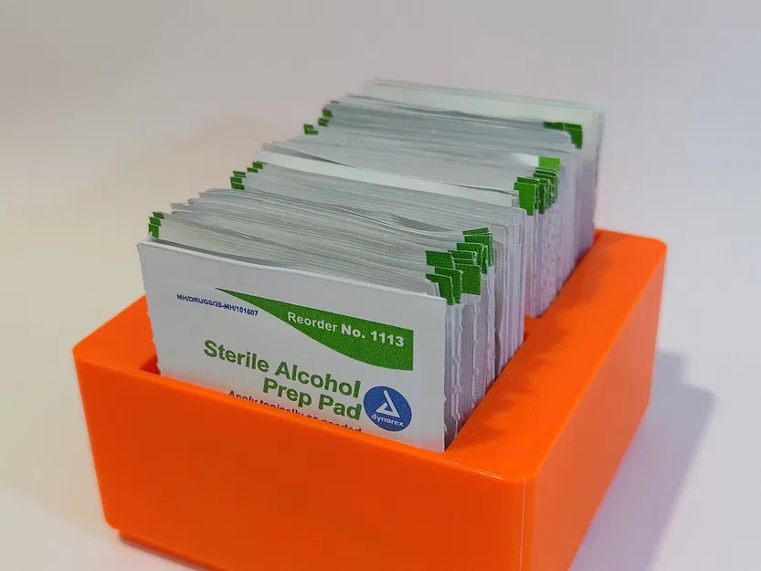 Kệ lưu trữ miếng prep alcohol 2x2 Gridfinity - Image 2