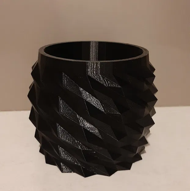 Chậu cây xoắn gai trang trí phong cách low poly - Image 1