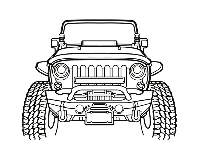 Biểu tượng tường Jeep offroad độc đáo 2mm - Image 1