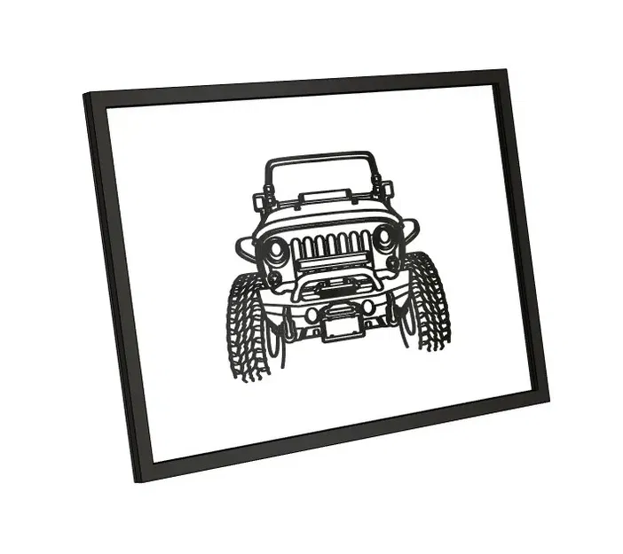 Biểu tượng tường Jeep offroad độc đáo 2mm - Image 2