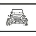 Biểu tượng tường Jeep offroad độc đáo 2mm - Thumbnail 3