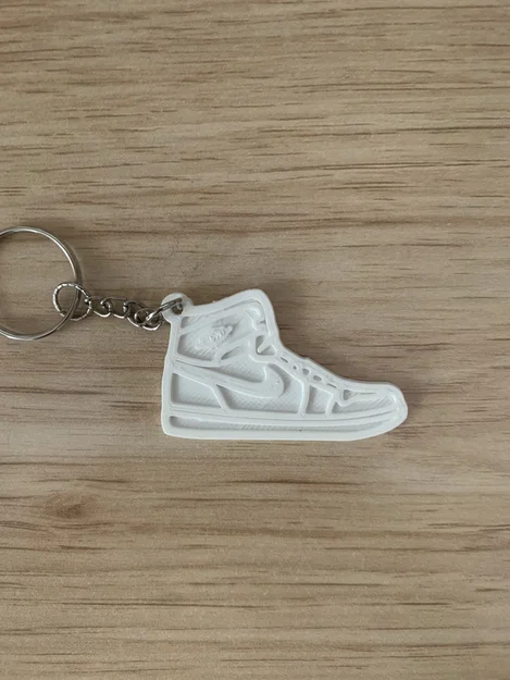 Móc khóa Nike Jordan in PLA màu trắng với hiệu ứng lithophane - Image 2