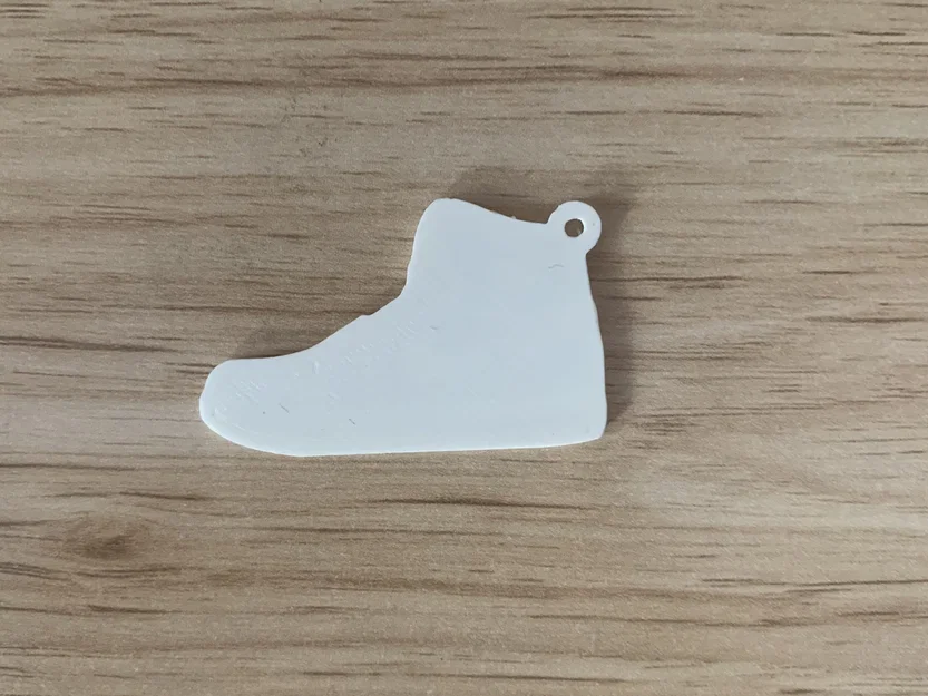 Móc khóa Nike Jordan in PLA màu trắng với hiệu ứng lithophane - Image 3