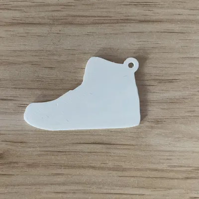 Móc khóa Nike Jordan in PLA màu trắng với hiệu ứng lithophane