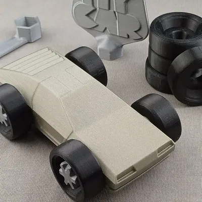 Bãi đỗ xe nhỏ - Mô hình xe DeLorean có bánh thay thế