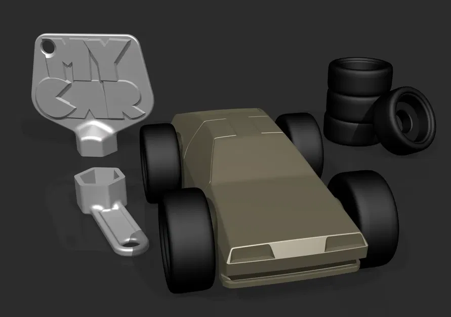 Bãi đỗ xe nhỏ - Mô hình xe DeLorean có bánh thay thế - Image 10