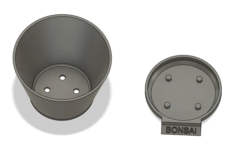 Chậu bonsai mini với khay thoát nước cho bàn làm việc - Image 1