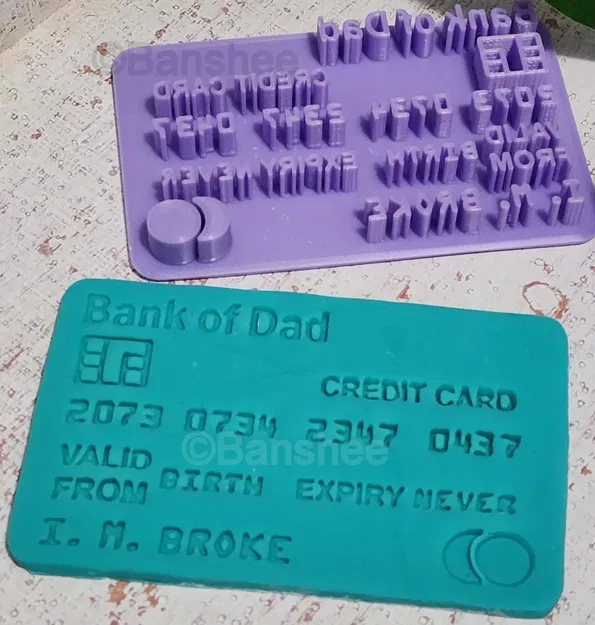 Tem fondant và khuôn bánh Bank of Dad - Image 1