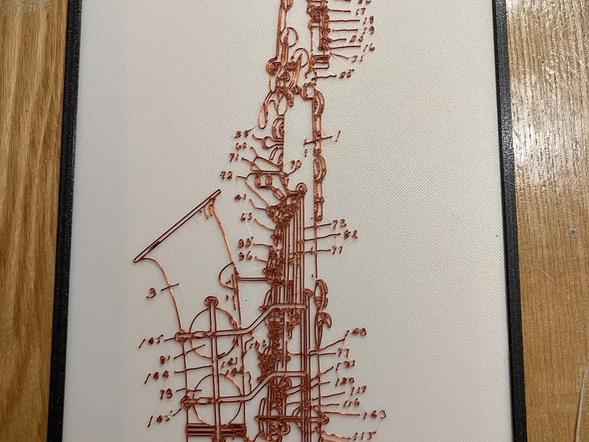 Bản vẽ saxophone alto in 3D với màu sắc độc đáo - Image 1