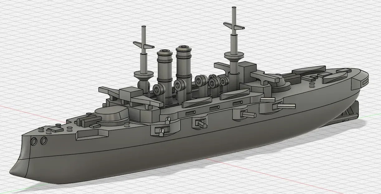 Mô hình tàu chiến HMS Canopus và HMS Thunderchild năm 1897 - Image 1