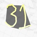 Số 31 - Mô hình số ba mươi một 3D - Thumbnail 2