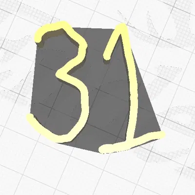 Số 31 - Mô hình số ba mươi một 3D