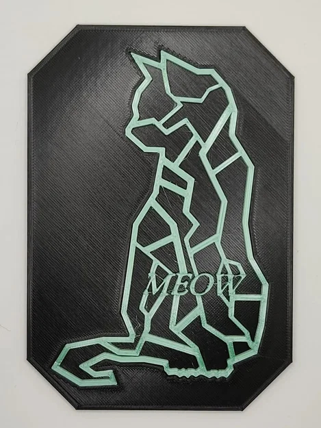 Nghệ thuật treo tường/bàn hình mèo - Image 1