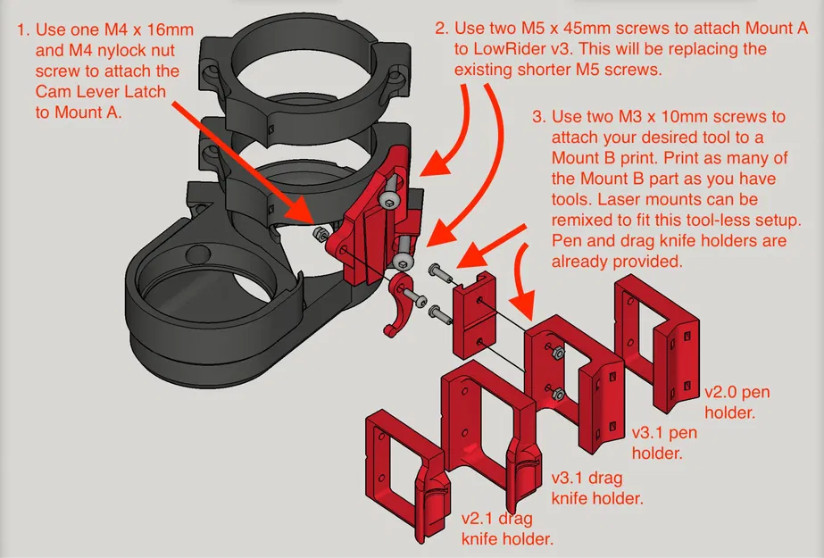 Giá đỡ phụ kiện thay đổi nhanh không cần dụng cụ cho LowRid... - Image 2