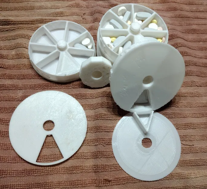 Máy phân phát thuốc hàng tuần/hàng tháng - Có thể xếp chồng với ngăn chứa bí mật - Image 1