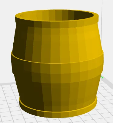 Giá đỡ bút hình thùng kiểu low poly - Image 1