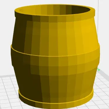 Giá đỡ bút hình thùng kiểu low poly