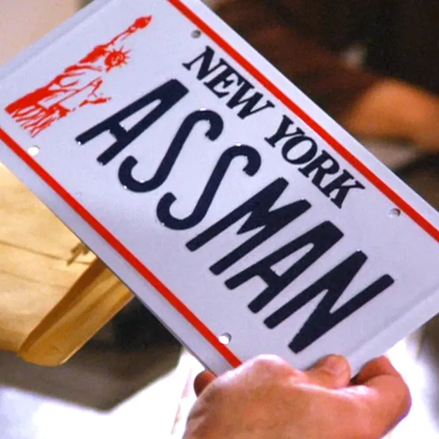 Biển số hài hước ASSMAN từ Seinfeld - Image 2