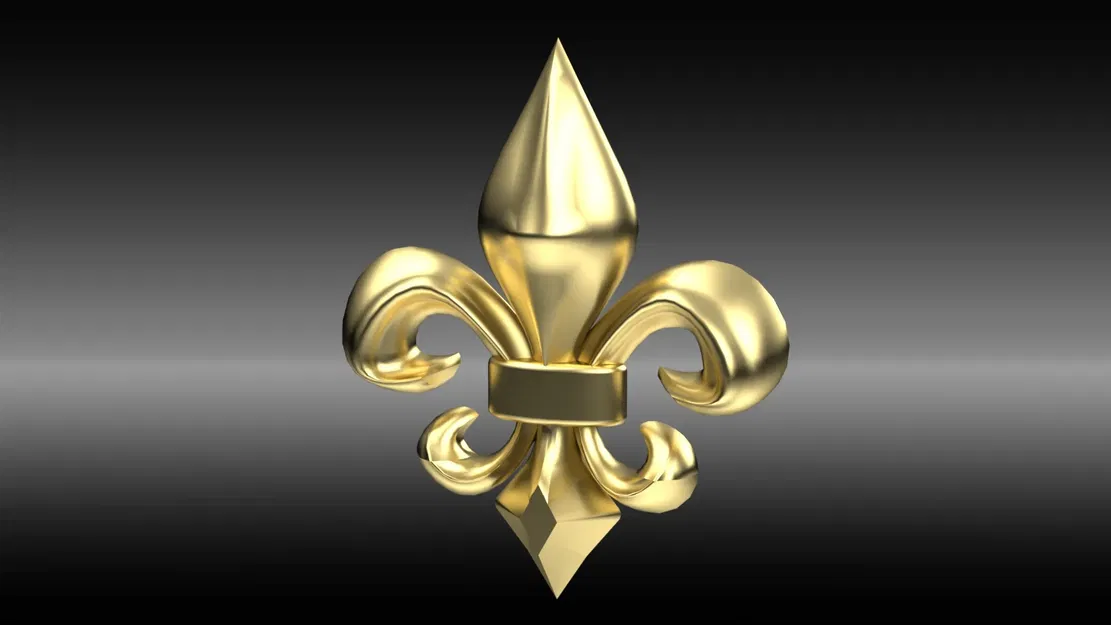 Trang trí tường hoa Lily Pháp ''Fleur-de-lis'' có giá treo - Image 1