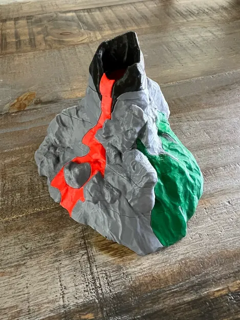 Mô hình núi lửa nhiều màu sắc cho trò chơi khủng long - Image 1