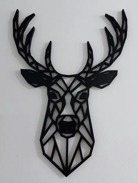 Đầu thú động vật hình học trang trí tường - Image 5