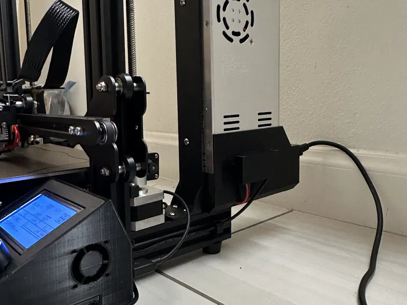 Nắp che nguồn Ender 3 Pro với giá đỡ bộ chuyển đổi buck - Image 1