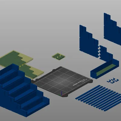 Giá đỡ sơn acrylic và bình phun khí nén gập lại