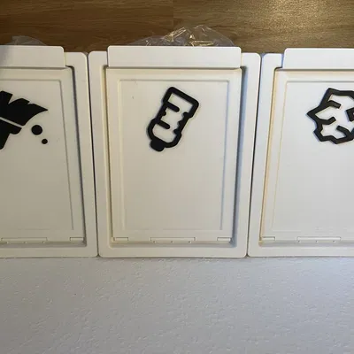 Biểu tượng rác thải gia đình, nhựa và giấy