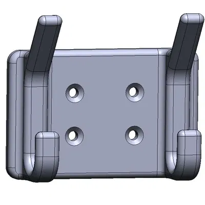 Giá treo áo gọn nhẹ với 2 móc treo cho văn phòng