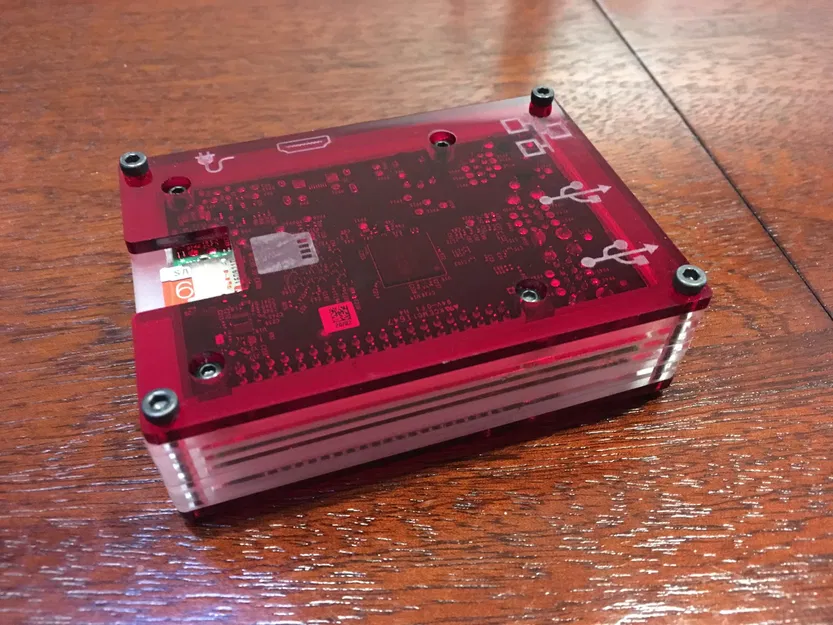 Vỏ Raspberry Pi 3 cắt laser bằng acrylic nhiều lớp - Image 2