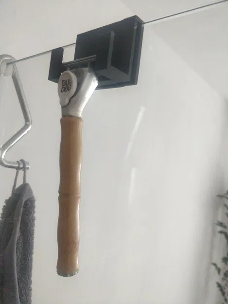 Giá treo dao cạo cho phòng tắm bằng kính 8mm - Image 1